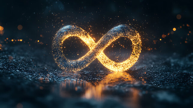 A glowing, glowing, and glowing infinity symbol