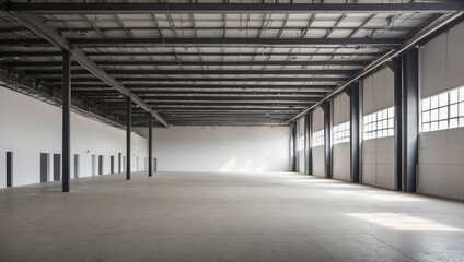 Clean Empty Warehouse Interior