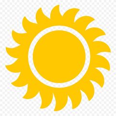 Hand draw cute sun illustration on white background
