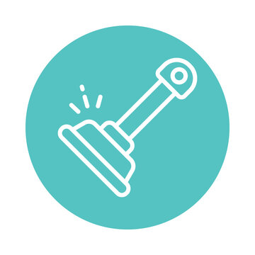 recommend clip art: Plunger vector Circle Outline Icon. Eps 10 File