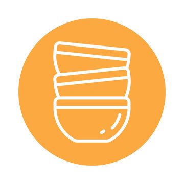recommend clip art: Bowl vector Circle Outline Icon. Eps 10 File
