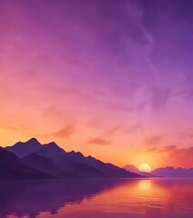 Warm sunset gradient background with orange to purple hues , nature-inspired, orange tones,