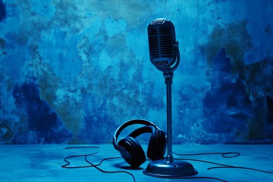 microphone and headphones