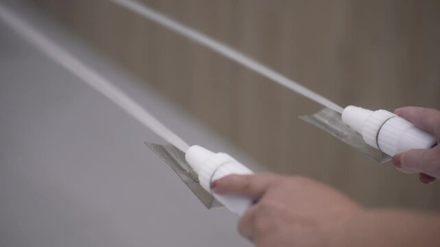 Water jet of Charcot's douche shower treatment in a wellness spa, featuring hydrotherapy for relaxation and health benefits. Concept of health treatments, self-care, body massage