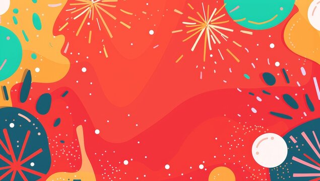 Abstract Red and Yellow Festive Background