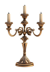 candelabra isolated on white background 