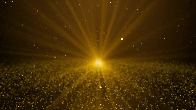 Celebration grand opening party happy golden glitter sparkles concept ceremony luxury black wavy background. Hi-Tech metaverse blockchain innovation tech data. celebration event glittering Holiday
