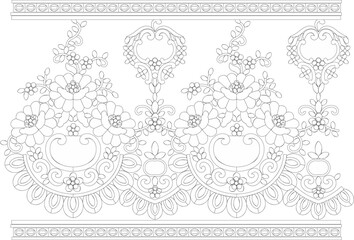 Shirt and dupatta Border-3