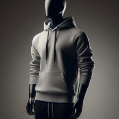 Casual Comfort in Gray Hoodie