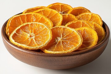 A bowl of dried orange slices