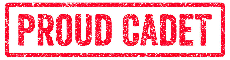 Fototapeta premium Proud Cadet Stamp Transparent Seal, Red Grunge Proud Cadet Word Rubber Stamp Seal