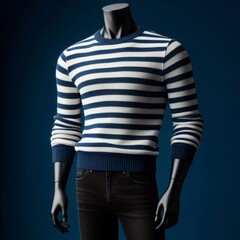 Mannequin in Striped Sweater Display