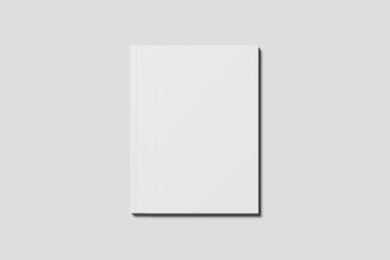 Blank Us Letter Magazine Mockup with the grey background