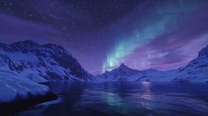 Aurora Borealis on the Lofoten Islands, Norway