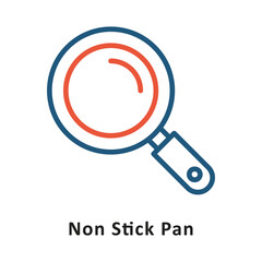 Non Stick pan Vector Two Color Icon. Eps 10 File
