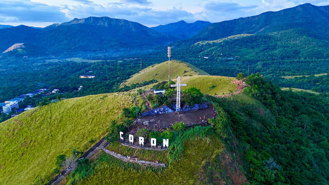 Scenic View of Mount Tapyas with Cross in Coron