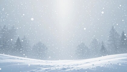 Snow fall winter illustration white background