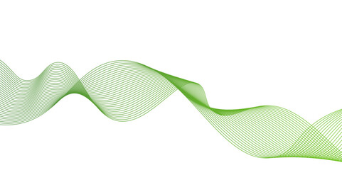Abstract green waves background,Abstract green wavy lines. Colorful vector background.green wave melody lines on white background,Abstract green wave lines pattern background. green wave lines frame,