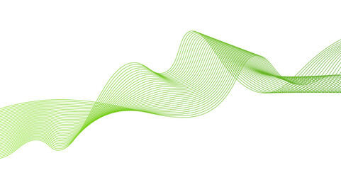 Abstract green waves background,Abstract green wavy lines. Colorful vector background.green wave melody lines on white background,Abstract green wave lines pattern background. green wave lines frame,