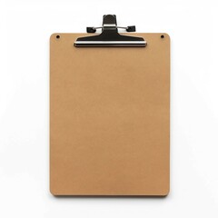 small clipboard , Isolated white background, flat lay