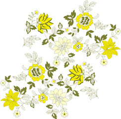 A study in subtle beauty, where delicate floral motifs intertwine with rhythmic lines-2