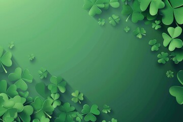 Green Shamrock Border