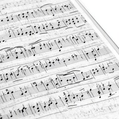 Naklejka premium Aged Sheet Music A Timeless Melody's Notation
