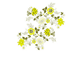 A study in subtle beauty, where delicate floral motifs intertwine with rhythmic lines-1