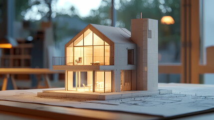 Small-scale 3D house prototype