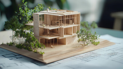 Small-scale 3D house prototype