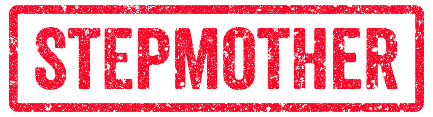 Stepmother Stamp Transparent Seal, Red Grunge Stepmother Word Rubber Stamp Seal