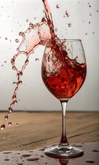 Motion And Splashing In Wineglass