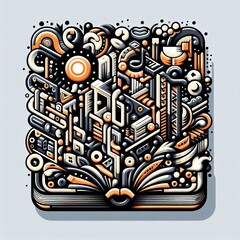 318 Typographic illustration incorporating the product's shape C