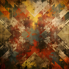 Obraz premium Abstract Grunge Texture Background. Geometric Shapes and Vintage Design