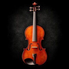 Fototapeta premium Exquisite Violin on Dark Background, Musical Instrument