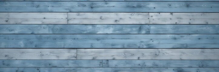 Fototapeta premium Faded blue painted wooden wall feature with subtle wear, painted, background, wallpaper