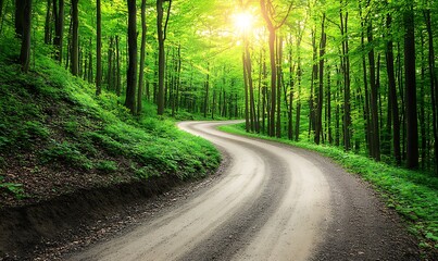 Fototapeta premium road in the woods