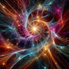 334 An intricate web like pattern of cosmic energy with holograp