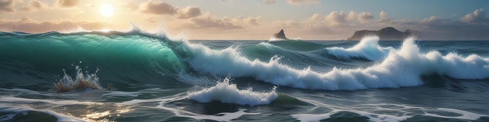 Naklejka premium Bubbly seawater with ocean waves and sea creatures , spiral, energy, aquatic