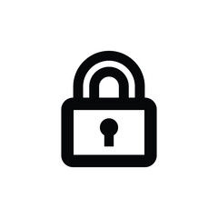 lock icon on black button