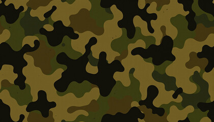 Naklejka premium PNG ULTRA HD 8K Moro Camo Pattern – Seamless Military-Style Camouflage Design in Earth Tones with Organic Shapes, Perfect for Backgrounds and Textures