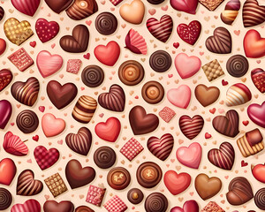 Heart Shaped Chocolate Candies. A Romantic Treat