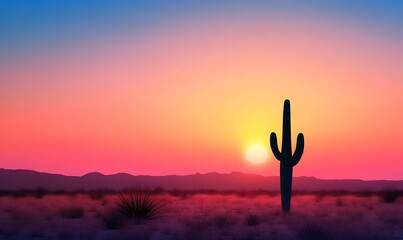 sunset in the desert
