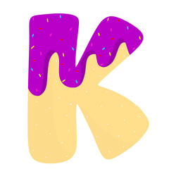 English donut letters cute Clipart 