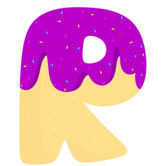 English donut letters cute Clipart 