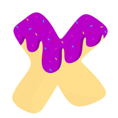 English donut letters cute Clipart 