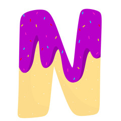 English donut letters cute Clipart 