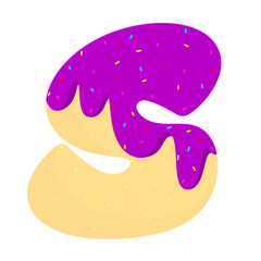 English donut letters cute Clipart 