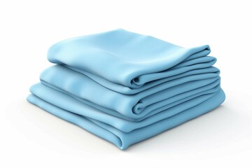 Light Blue Pillow , Isolated white background, flat lay 