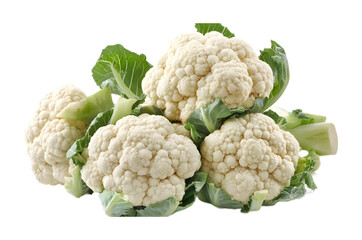 Cauliflower crop on a transparent background. isolated background.